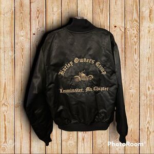 【80s】Vintage Birdie Black Varsity Jacket Vintage Birdie By Richard A. Leslie Black Satin Bomber